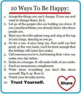 10 ways to be happy